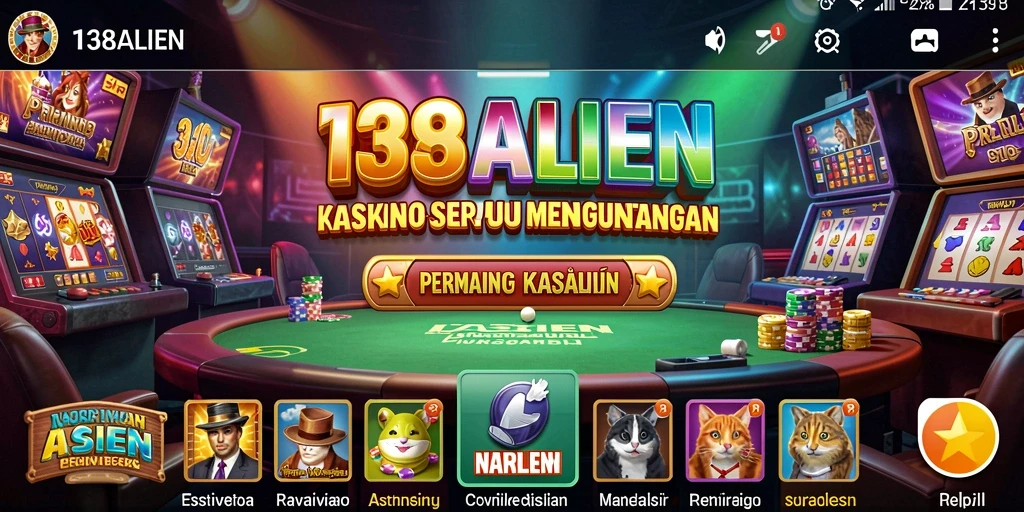 Screenshot utama 138ALIEN menunjukkan gameplay kasino yang menarik.