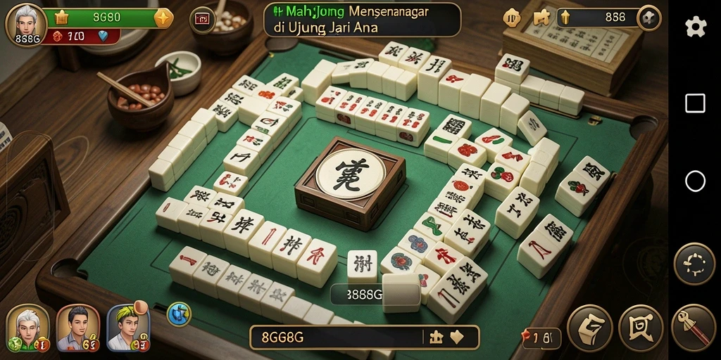 Tampilan gameplay Mahjong yang seru dan menarik di 8G8G.