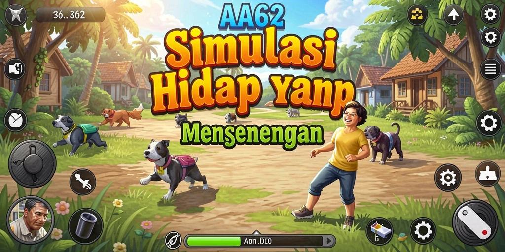 Tampilan interaktif dalam gameplay AA62 yang menarik dan mengasyikkan.
