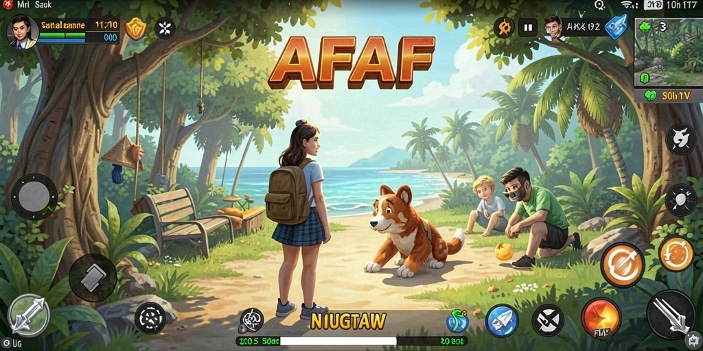 Tampilan menarik dari gameplay AFAF yang menyenangkan.