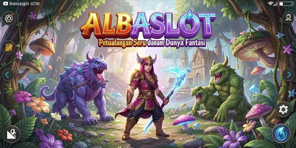 Tampilan utama gameplay ALBASLOT yang menakjubkan dan penuh aksi.