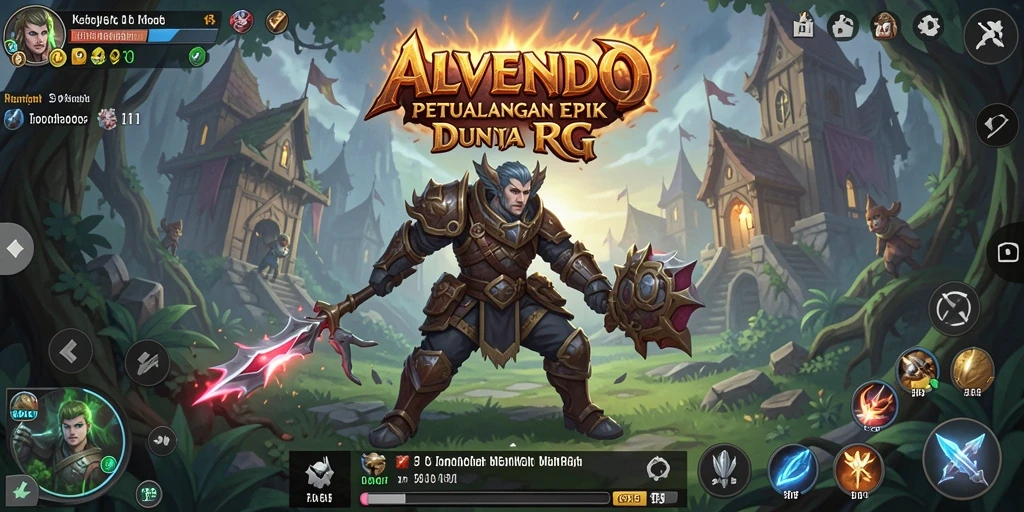 Tangkapan layar menunjukkan pertempuran mendebarkan dalam ALVENDO.