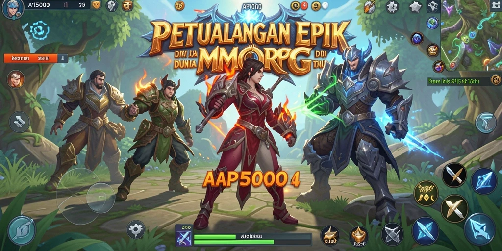 Tampilan gameplay seru dalam dunia MMORPG yang luas.