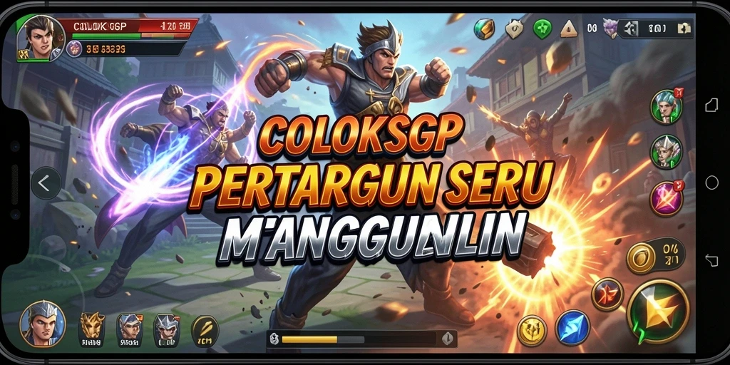 Screenshot menunjukkan aksi seru dalam pertarungan Fighting.