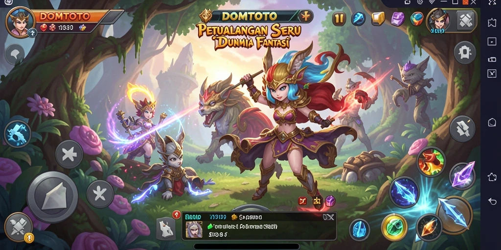 Tampilan dinamis dalam gameplay DOMTOTO yang menarik.