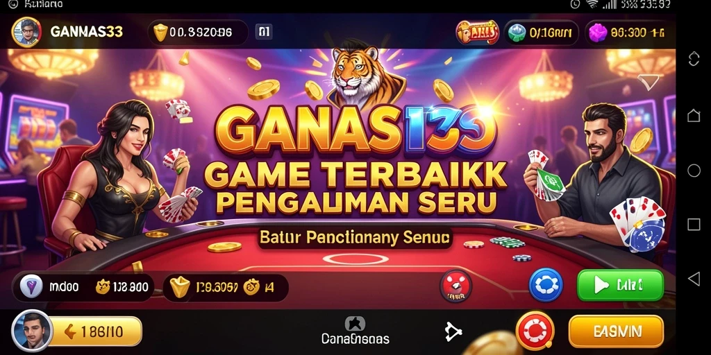 Tampilan menarik dari gameplay Kasino di GANAS33.