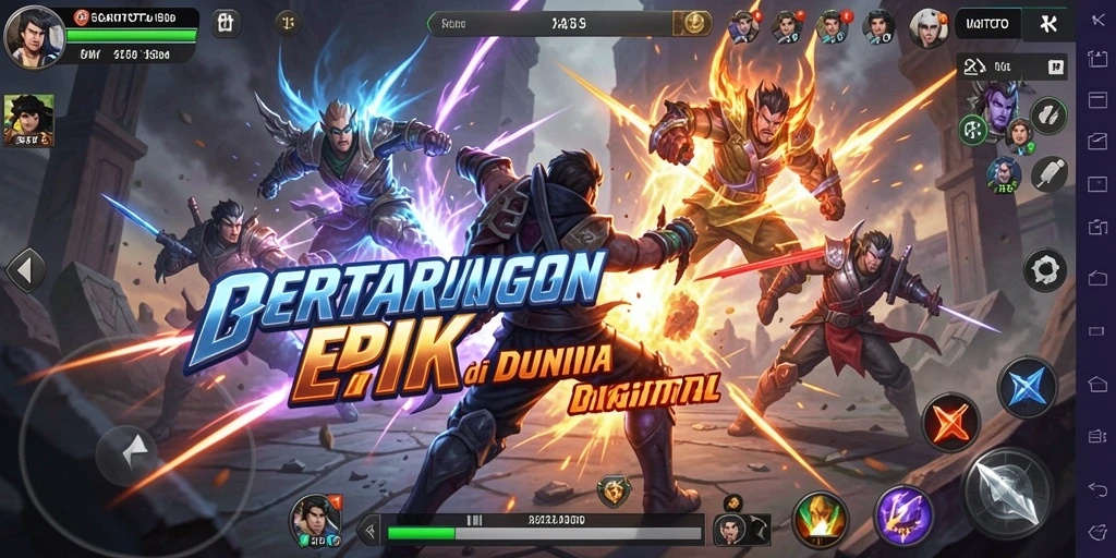 Screenshot GARITOTO menampilkan duel seru antara karakter dengan efek visual menakjubkan.
