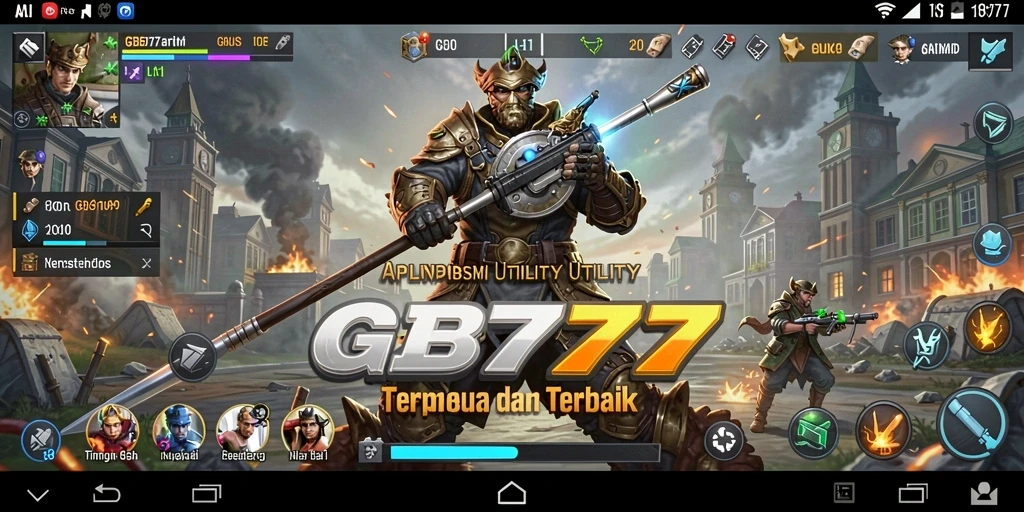 Screenshot utama GB777 menunjukkan antarmuka pengguna yang sederhana dan fungsional.