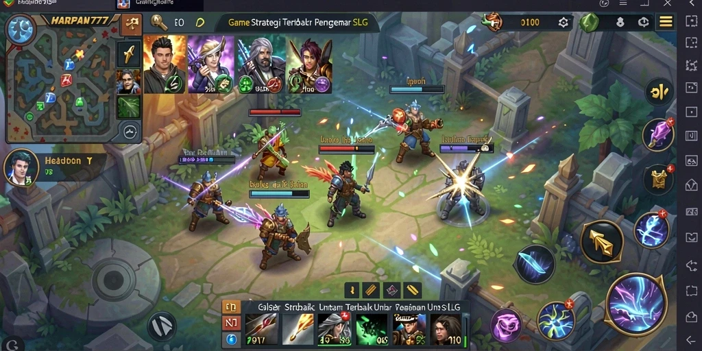 Tangkapan layar gameplay <strong>HARAPAN777</strong> menampilkan aksi strategis mendalam.