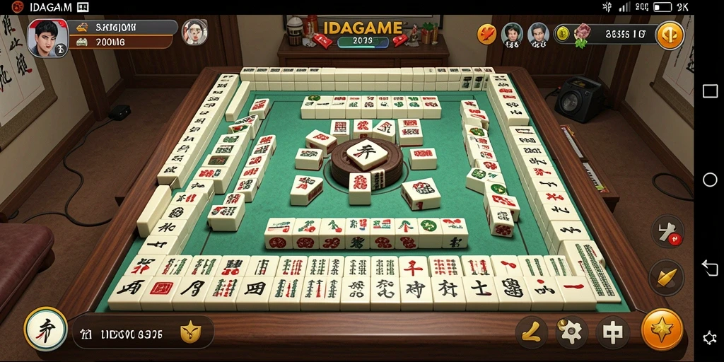 Tampilan gameplay Mahjong yang menarik dalam IDAGAME.