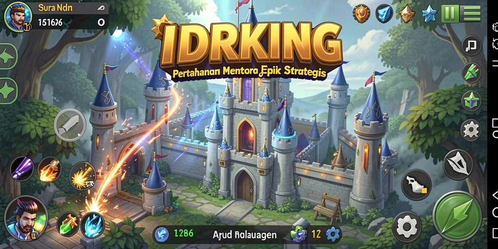 Gameplay seru IDRKING dalam genre Tower Defense yang menantang.