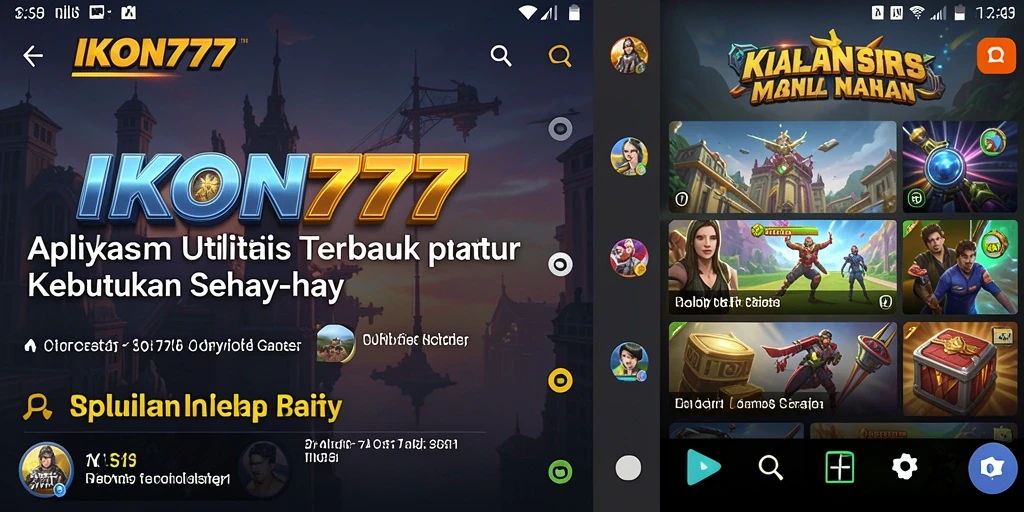 Screenshot IKON777 menampilkan antarmuka aplikasi Utility yang intuitif dan mudah digunakan.