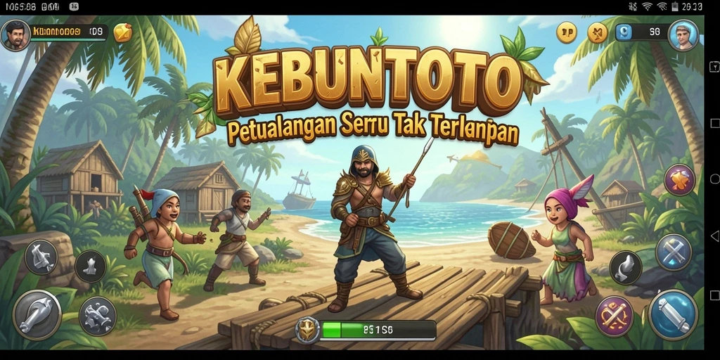 Tampilan gameplay KEBUNTOTO yang penuh petualangan