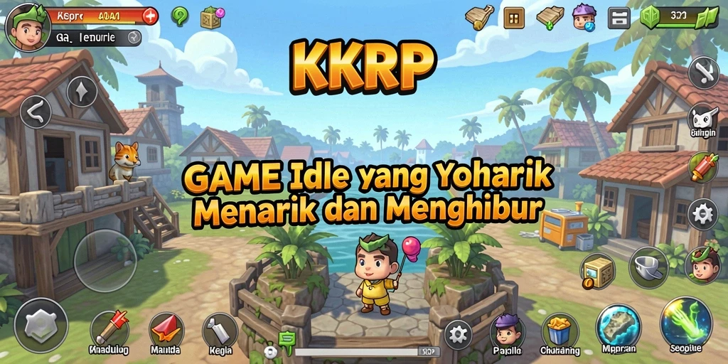 Tampilan gameplay utama KKRP dengan elemen Idle yang menarik.
