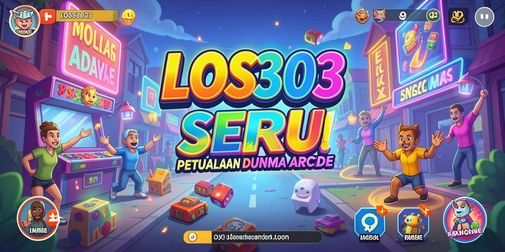 Screenshot LOS303 menunjukkan aksi gameplay Arcade yang seru dan penuh warna.