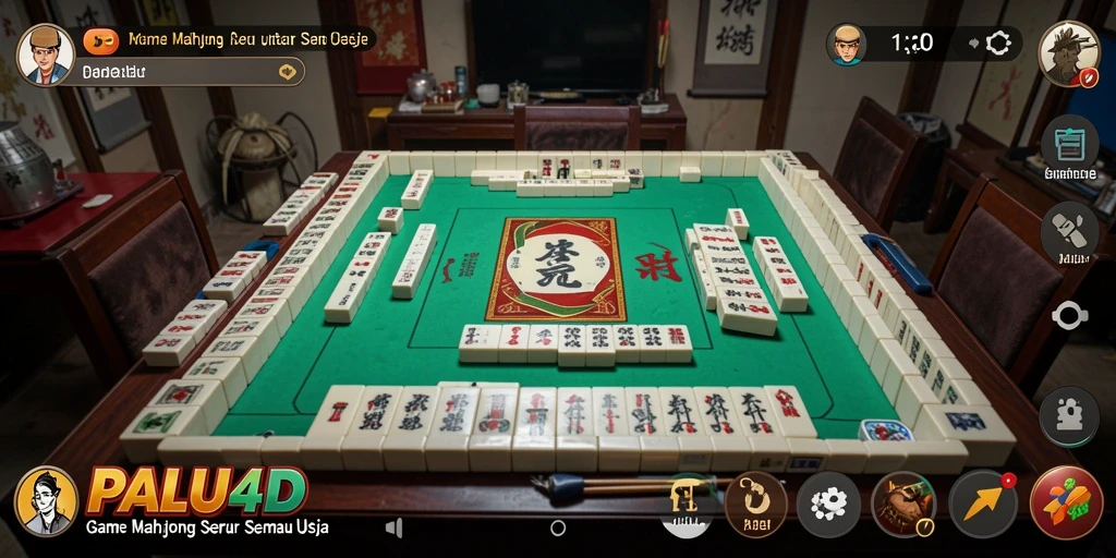 Screenshot PALU4D menampilkan gameplay seru dan tantangan Mahjong.