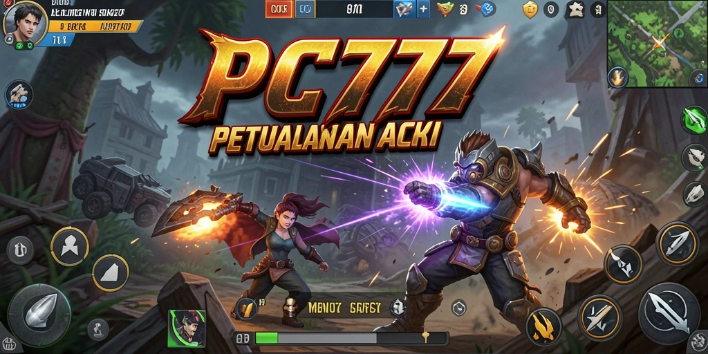 Tampilan aksi mendebarkan dalam gameplay PC777.