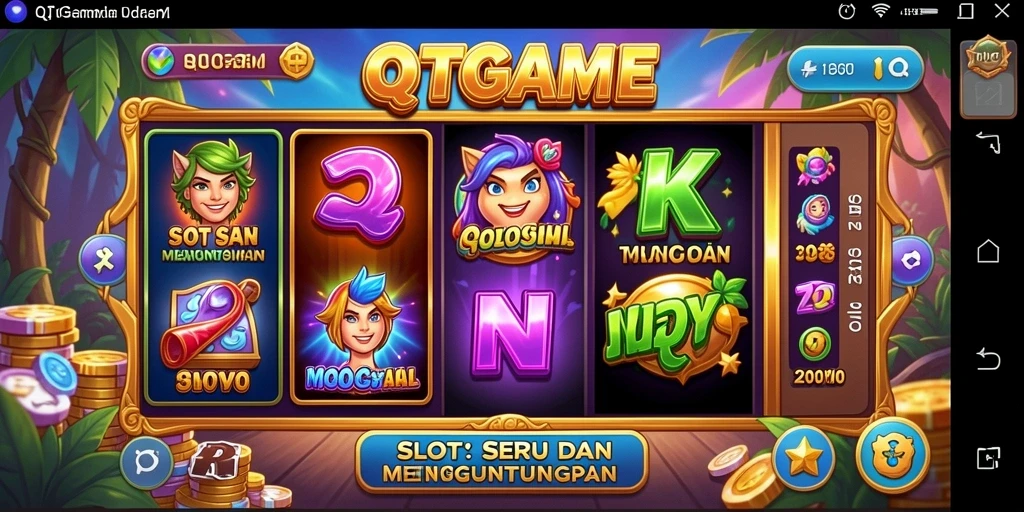 Screenshot QTGAME menampilkan gameplay Slot yang menarik dan interaktif.
