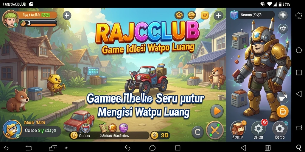 Screenshot RAJACLUB menunjukkan keseruan gameplay Idle yang menenangkan.