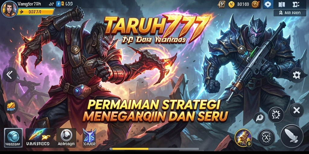 Screenshot TARUH777 menampilkan pertarungan strategi yang mendebarkan.
