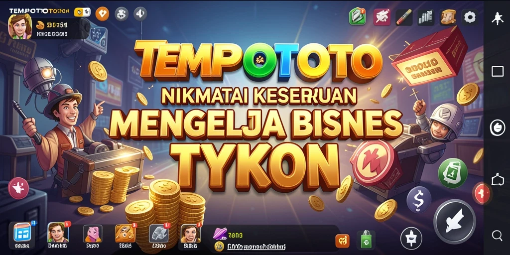 Screenshot gameplay TEMPOTOTO menampilkan momen intens manajemen bisnis.