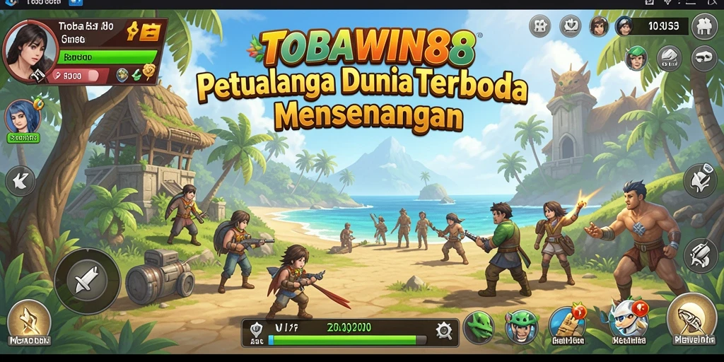 Tampilan gameplay TOBAWIN88 menampilkan petualangan seru dalam dunia terbuka.