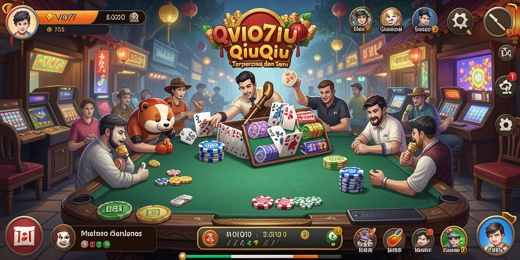 Tampilan gameplay menarik dari VIO77 dalam permainan QiuQiu.