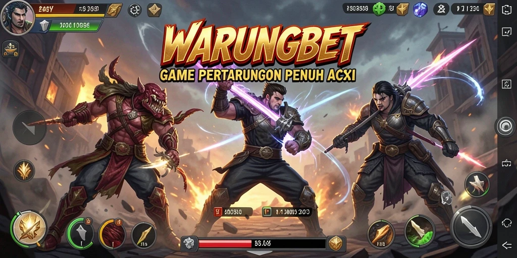 Tampilan grafis epik dalam pertandingan Fighting WARUNGBET.