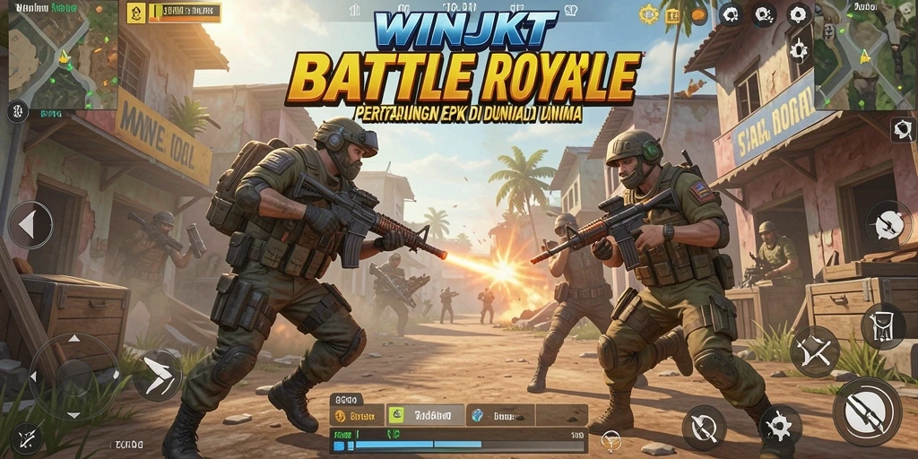 Tampilan gameplay seru dari WINJKT di arena Battle Royale.